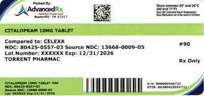 Citalopram 10mg #90 (Citalopram 10mg Tablet 80425 0557 03)